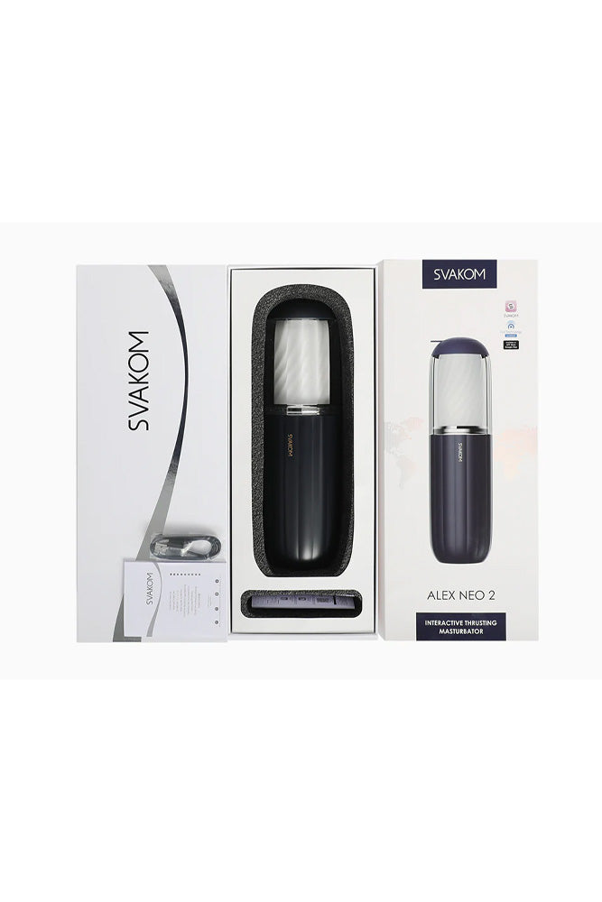 Svakom - Alex Neo 2 App Controlled Thrusting Masturbator - Stag Shop