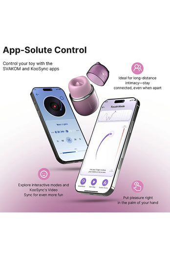 Svakom - Klitty App Controlled Licking & Suction Vibrator - Stag Shop