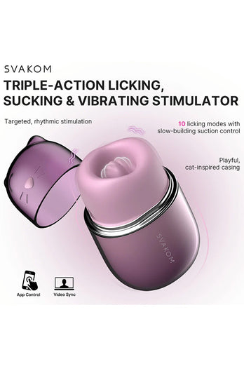 Svakom - Klitty App Controlled Licking & Suction Vibrator - Stag Shop