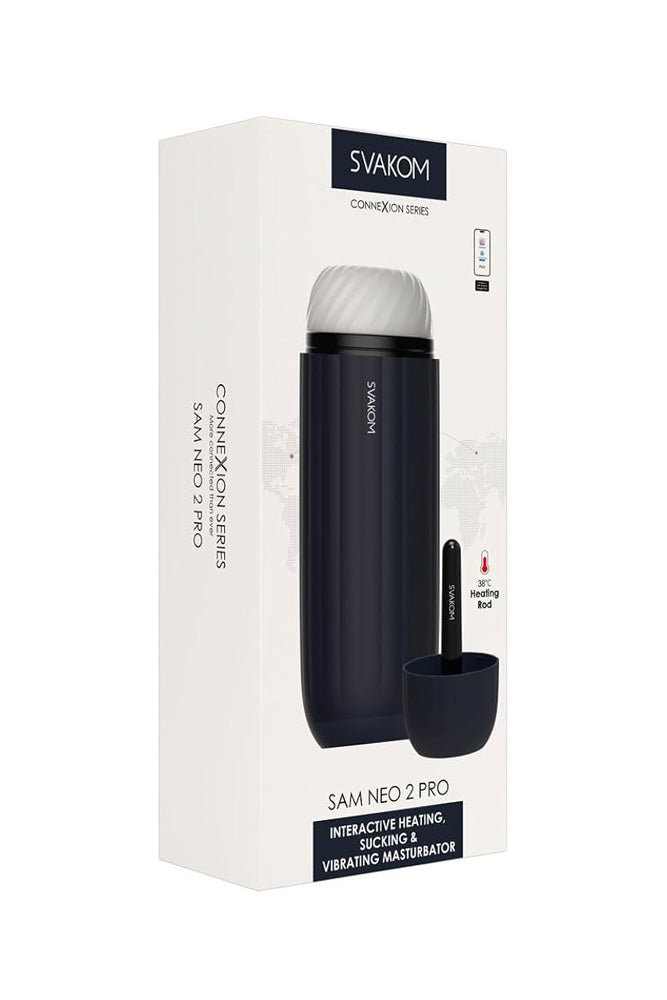 Svakom - Sam Neo 2 Pro App Controlled Heating, Sucking & Vibrating Masturbator - Stag Shop