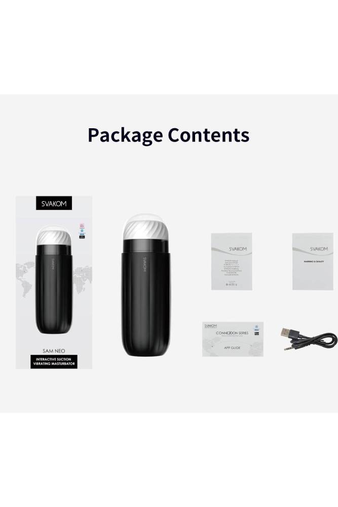 Svakom - Sam Neo Interactive Suction & Vibration Penis Masturbator - Stag Shop