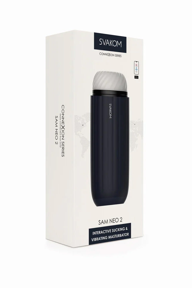 Svakom - Sam Neo 2 App Controlled Sucking & Vibrating Masturbator - Stag Shop