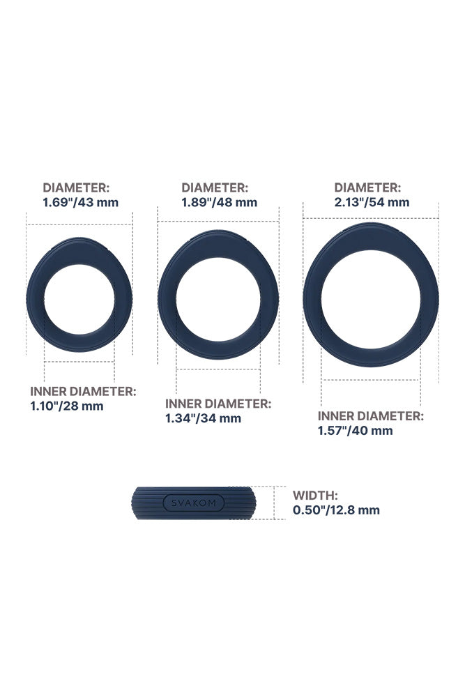 Svakom - Triooo Silicone Cock Ring Set - Stag Shop