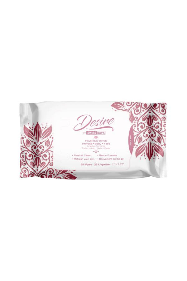 Swiss Navy - Desire - Feminine Wipes - 25pk - Stag Shop