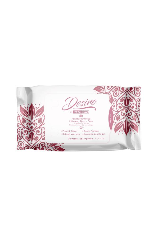 Swiss Navy - Desire - Feminine Wipes - 25pk - Stag Shop