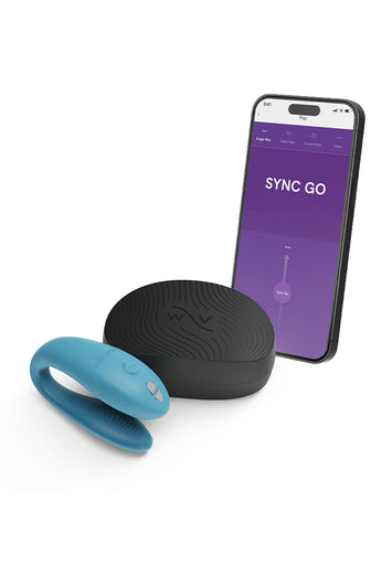 We-Vibe - Sync Go Dual Couples Vibrator with Travel Case - Turquoise - Stag Shop