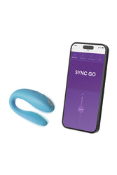 We-Vibe - Sync Go Dual Couples Vibrator with Travel Case - Turquoise - Stag Shop