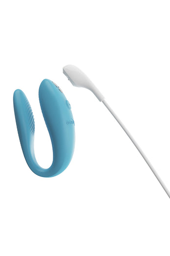 We-Vibe - Sync Go Dual Couples Vibrator with Travel Case - Turquoise - Stag Shop