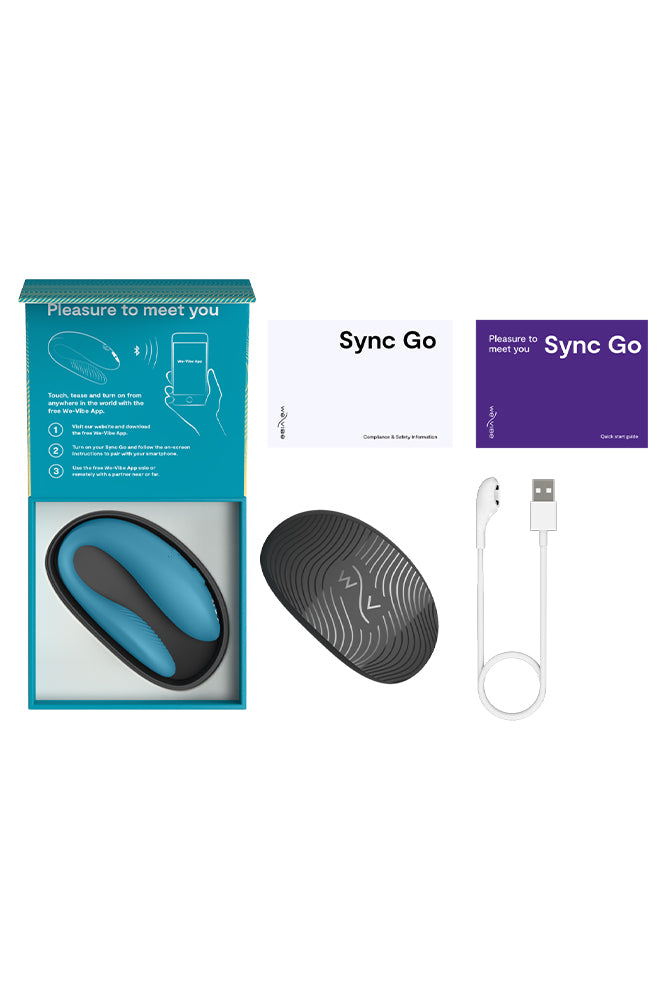 We-Vibe - Sync Go Dual Couples Vibrator with Travel Case - Turquoise - Stag Shop