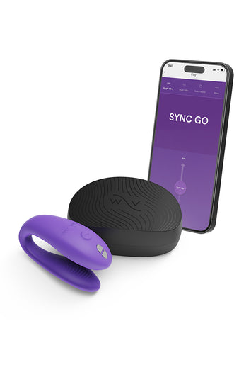 We-Vibe - Sync Go Dual Couples Vibrator with Travel Case - Purple - Stag Shop