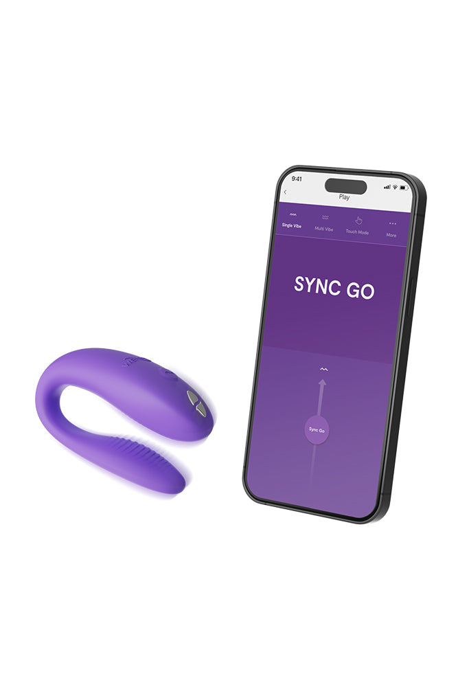 We-Vibe - Sync Go Dual Couples Vibrator with Travel Case - Purple - Stag Shop