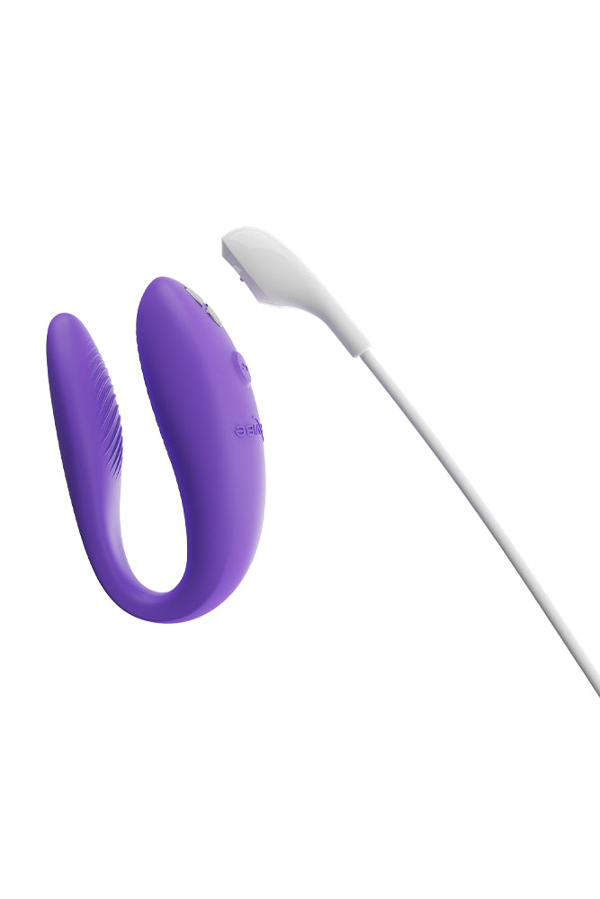 We-Vibe - Sync Go Dual Couples Vibrator with Travel Case - Purple - Stag Shop