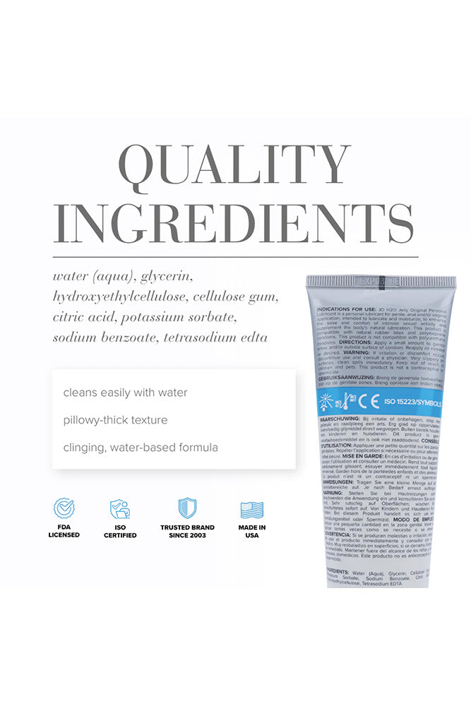 System JO - H2O Jelly Water-Based Lubricant - 4oz - Stag Shop