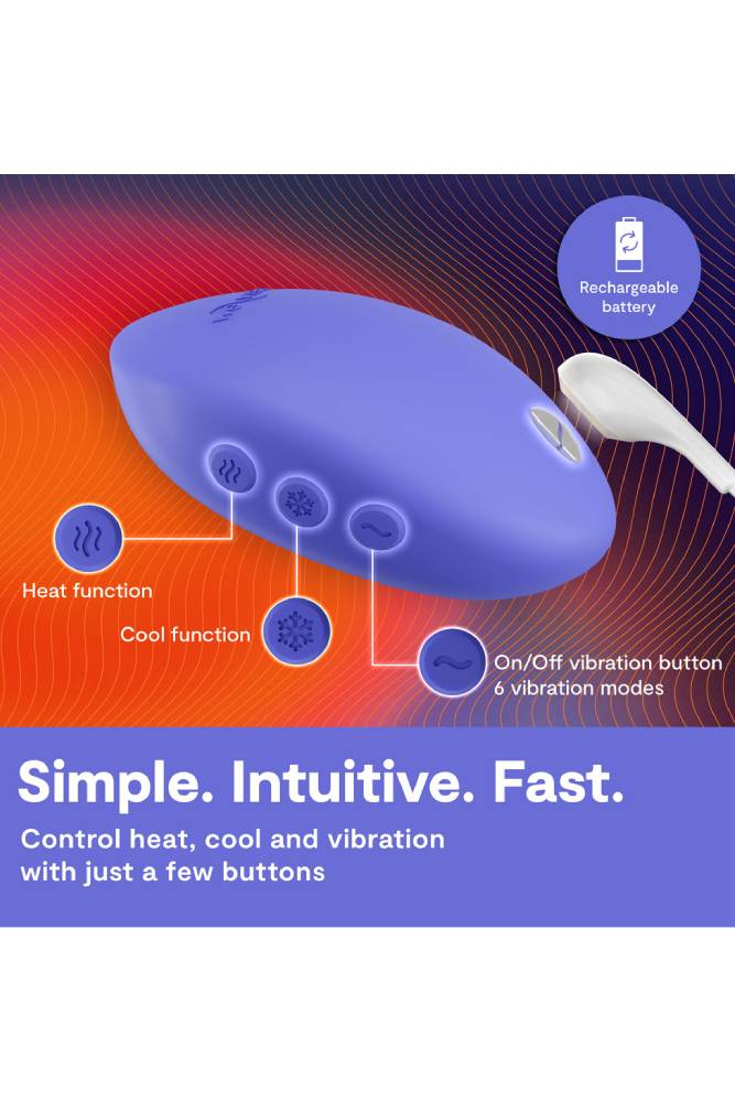 We-Vibe - Temp Heating & Cooling Lay-On Vibrator - Lavender Blue - Stag Shop