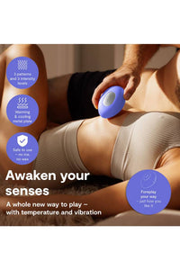 Thumbnail for We-Vibe - Temp Heating & Cooling Lay-On Vibrator - Lavender Blue - Stag Shop
