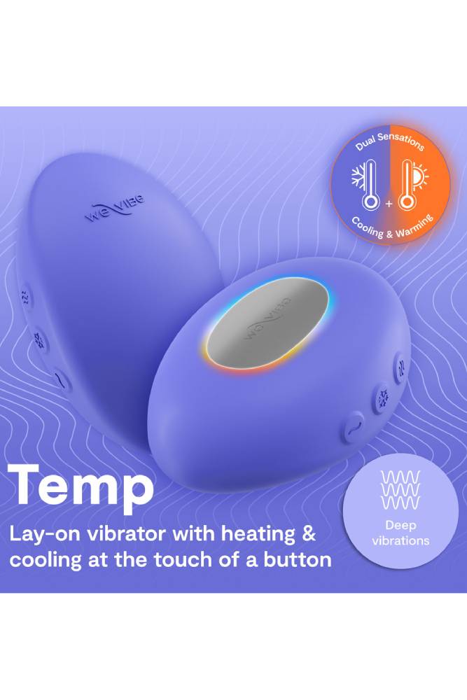 We-Vibe - Temp Heating & Cooling Lay-On Vibrator - Lavender Blue - Stag Shop
