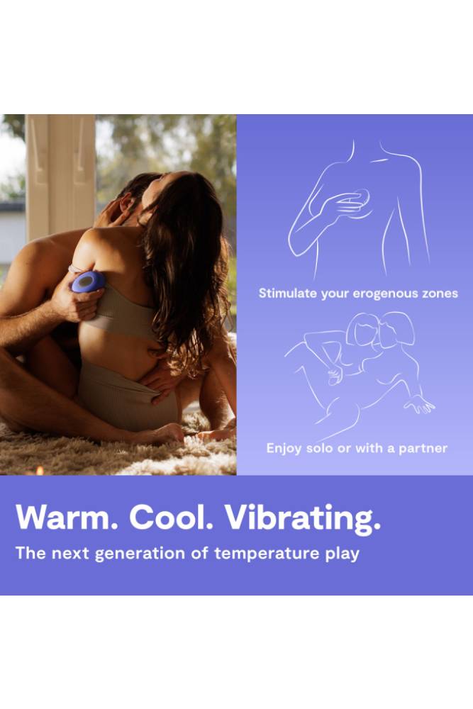 We-Vibe - Temp Heating & Cooling Lay-On Vibrator - Lavender Blue - Stag Shop