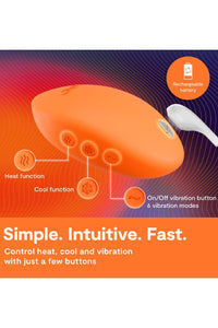 Thumbnail for We-Vibe - Temp Heating & Cooling Lay-On Vibrator - Tangerine - Stag Shop