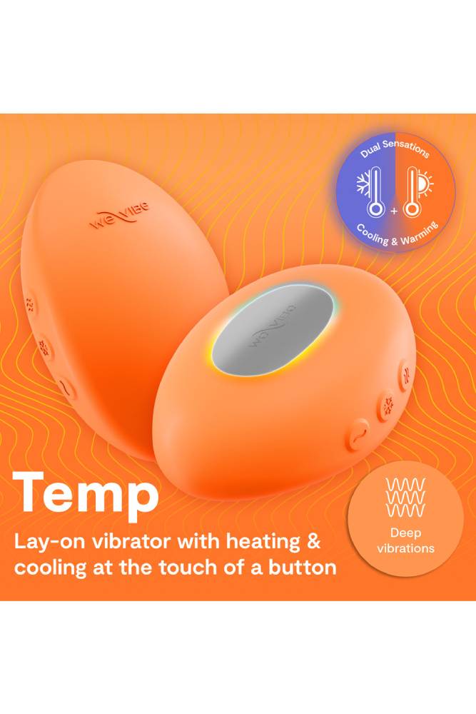 We-Vibe - Temp Heating & Cooling Lay-On Vibrator - Tangerine - Stag Shop