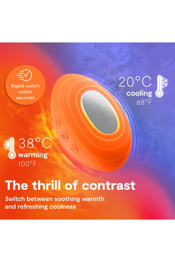 We-Vibe - Temp Heating & Cooling Lay-On Vibrator - Tangerine - Stag Shop