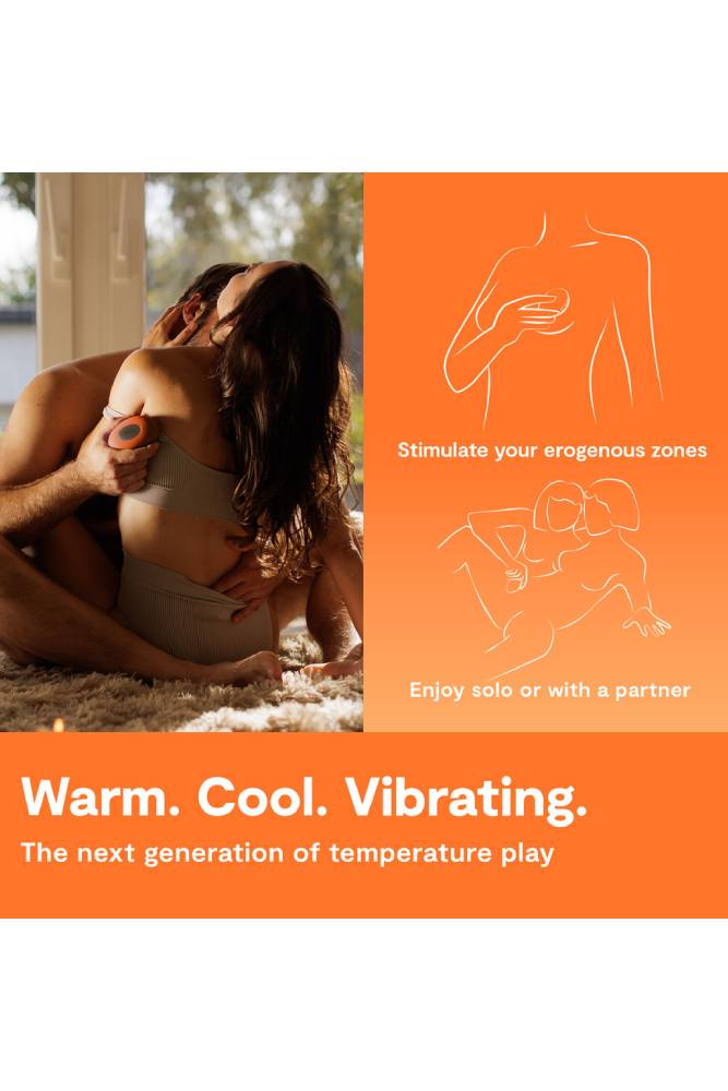 We-Vibe - Temp Heating & Cooling Lay-On Vibrator - Tangerine - Stag Shop