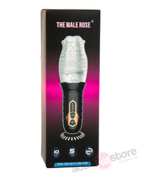 The Male Rose - Gawk Gawk Vibrating & Rotating Male Stroker - Black - Stag Shop