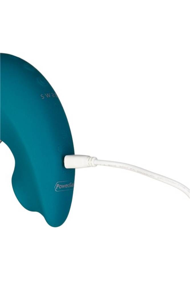 Swan - The Monarch Twisting Vibrator & Flickering Stimulator - Teal - Stag Shop