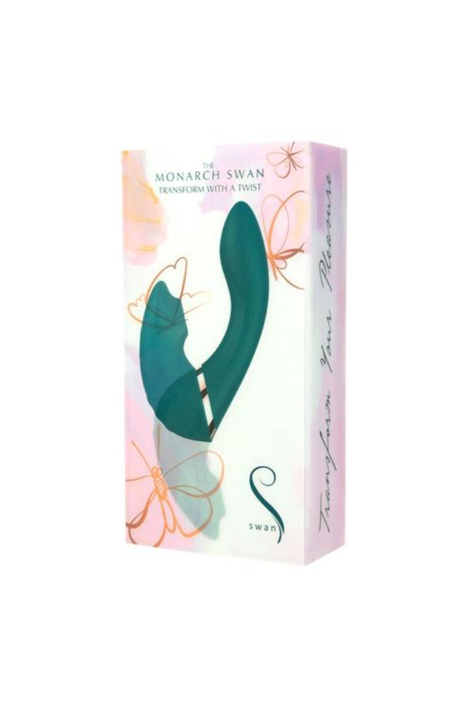 Swan - The Monarch Twisting Vibrator & Flickering Stimulator - Teal - Stag Shop
