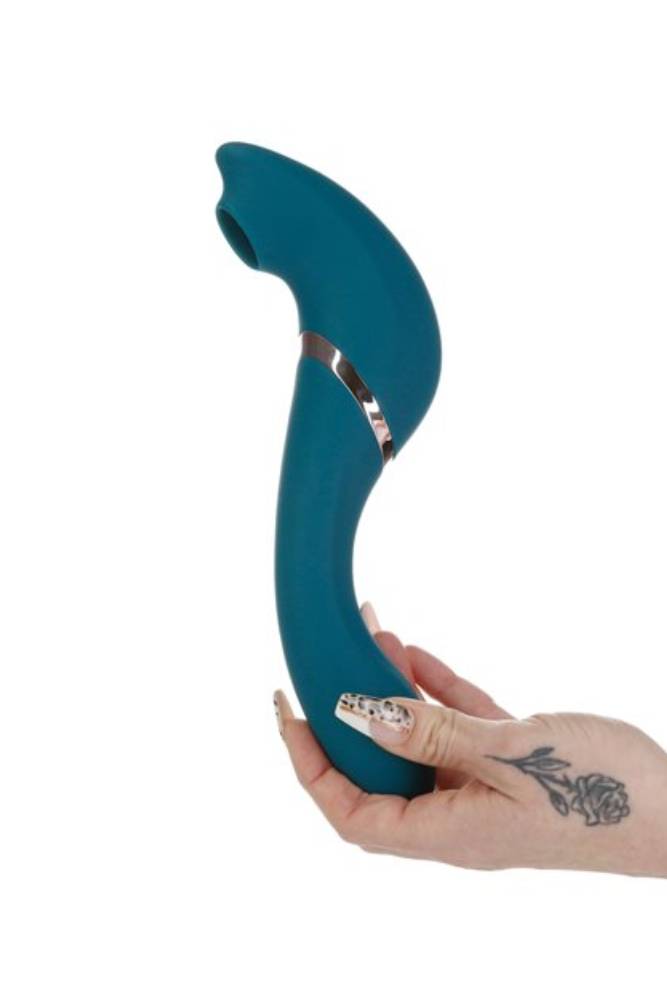 Swan - The Monarch Twisting Vibrator & Flickering Stimulator - Teal - Stag Shop