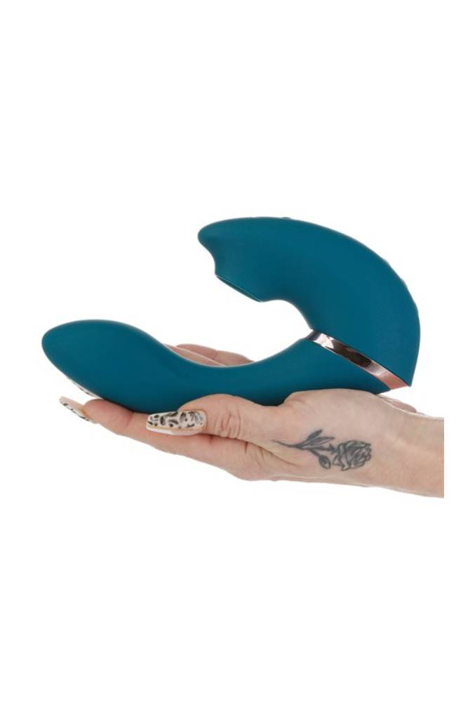 Swan - The Monarch Twisting Vibrator & Flickering Stimulator - Teal - Stag Shop