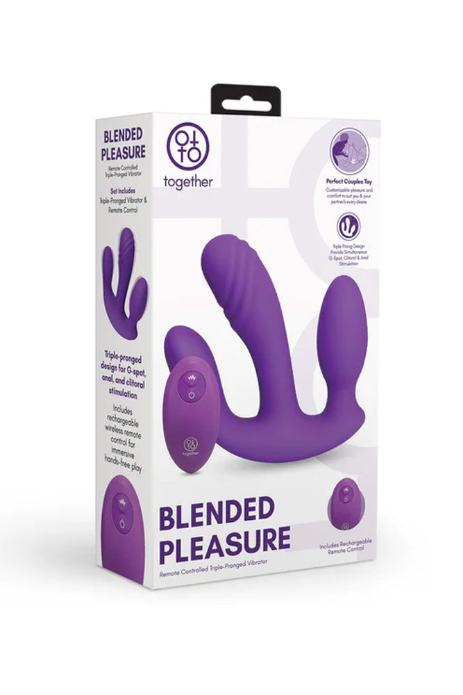 Electric Eel - Together - Blended Pleasure Remote Controlled Triple-Pronged Vibrator - Stag Shop