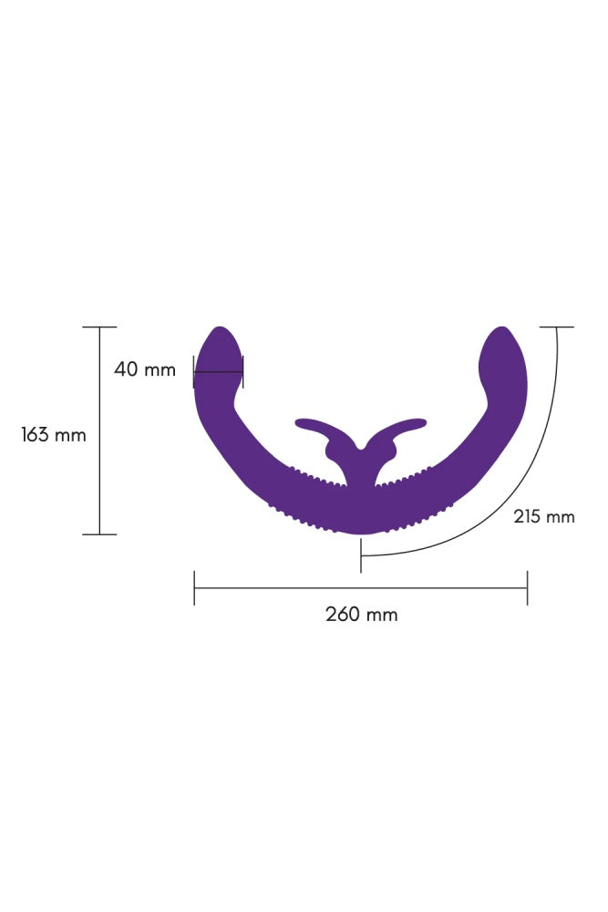 Electric Eel - Together Double-Ended Remote Control Vibrating Dildo - Purple - Stag Shop