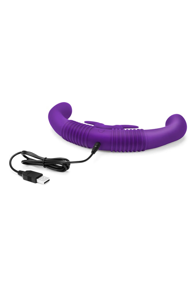 Electric Eel - Together Double-Ended Remote Control Vibrating Dildo - Purple - Stag Shop