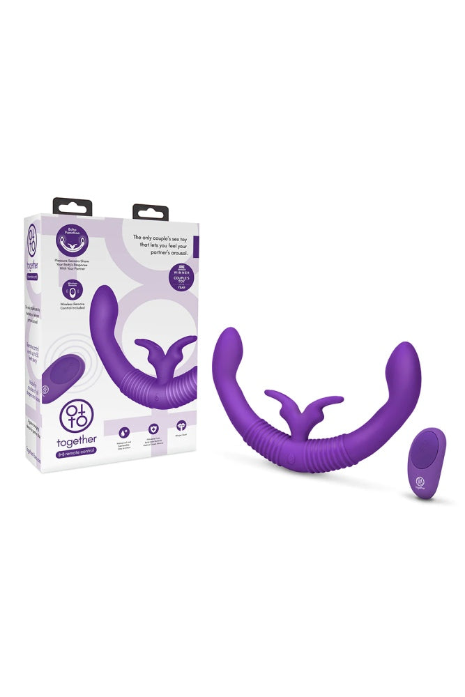 Electric Eel - Together Double-Ended Remote Control Vibrating Dildo - Purple - Stag Shop