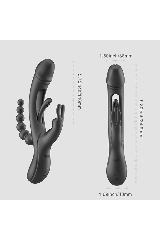 Honey Play Box - Trilux Triple Stim App-Controlled Vibrator - Blue - Stag Shop