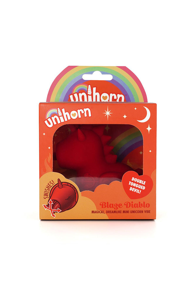 Creative Conceptions - Unihorn - Blaze Diablo Forked Tongue Vibrator - Red - Stag Shop