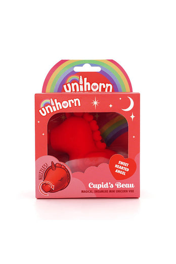 Creative Conceptions - Unihorn - Cupid's Beau Twirling Heart Tongue Vibrator - Red - Stag Shop