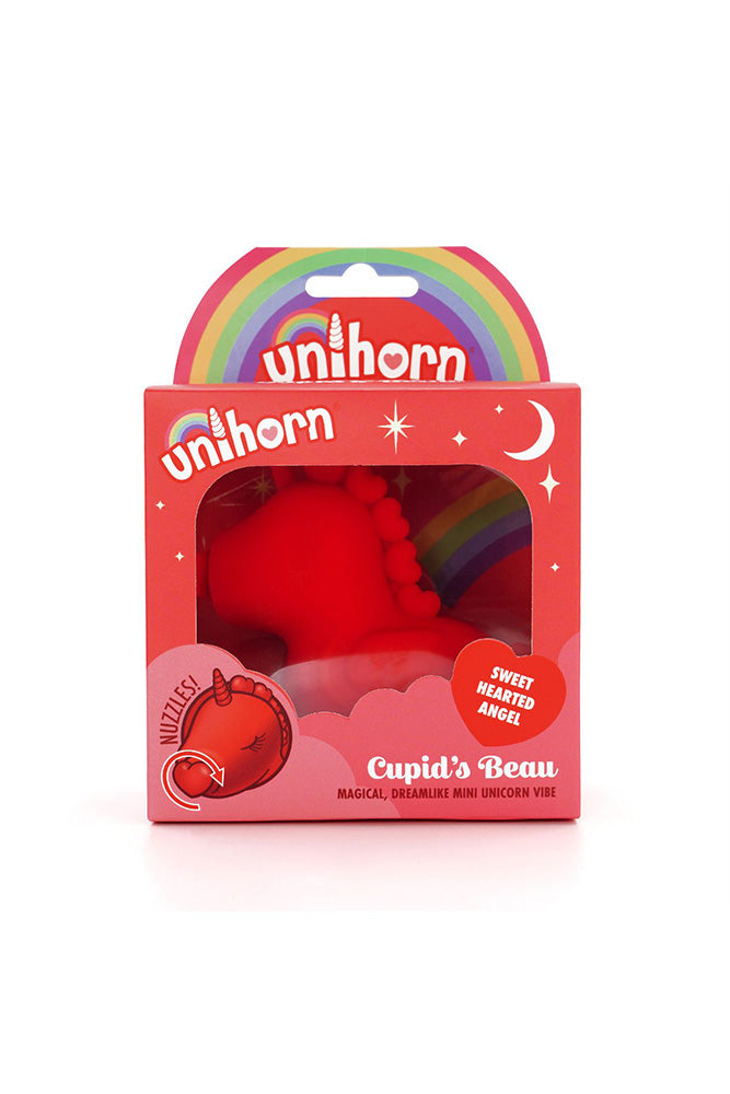 Creative Conceptions - Unihorn - Cupid's Beau Twirling Heart Tongue Vibrator - Red - Stag Shop