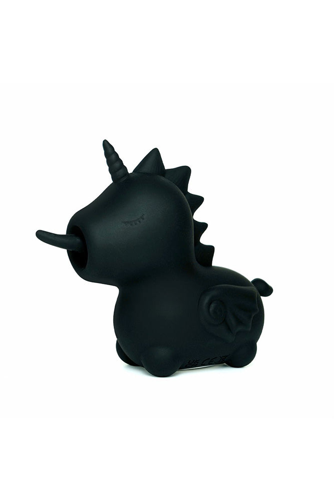 Creative Conceptions - Unihorn - Wild Spirit Twirling Tongue Vibrator - Black - Stag Shop