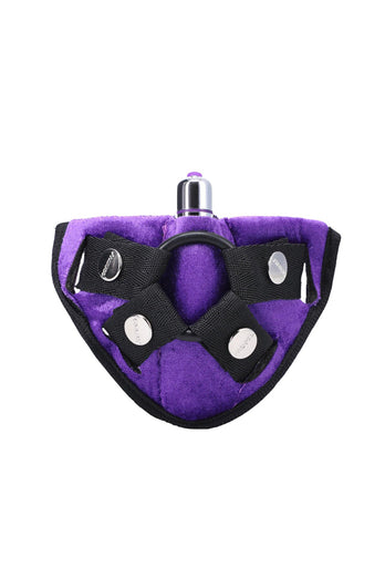 Tantus - Vibrating Velvet Strap-on Harness - Assorted Colours - Stag Shop