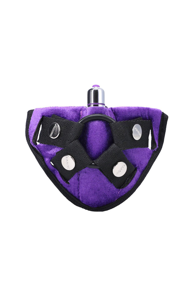 Tantus - Vibrating Velvet Strap-on Harness - Assorted Colours - Stag Shop