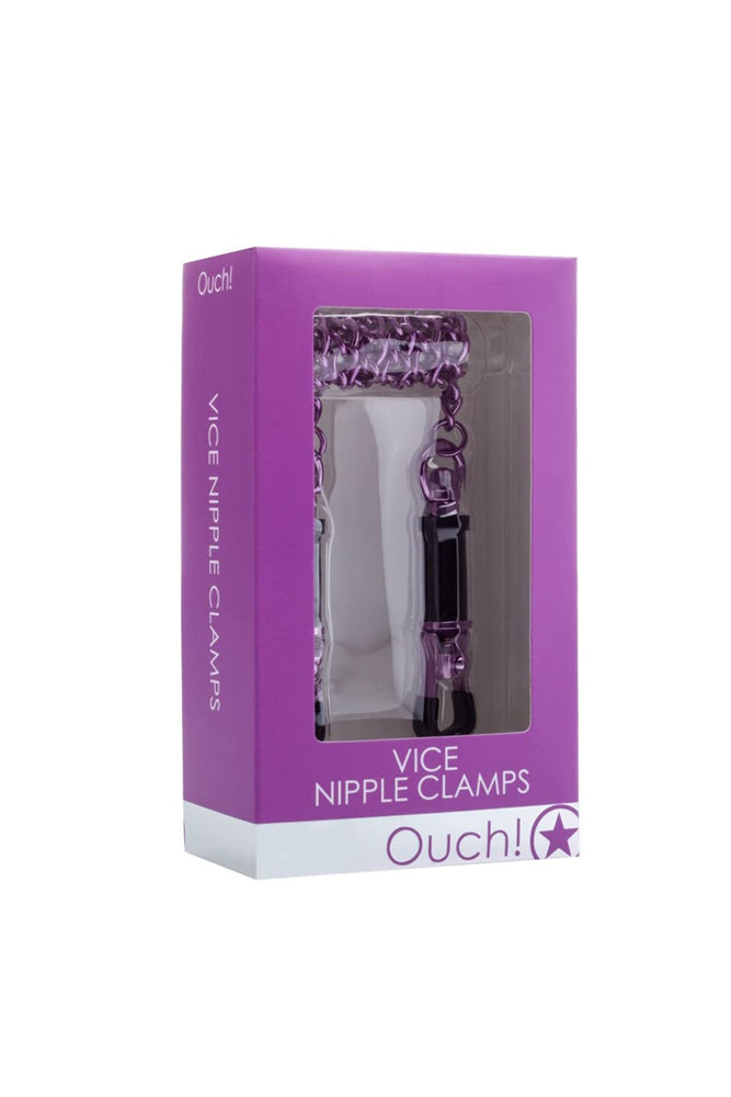 Ouch by Shots Toys - Vice Nipple Clamps - Assorted Colours - Stag Shop