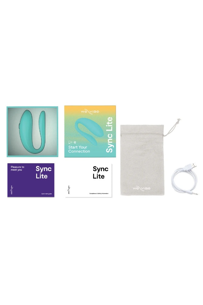 We-Vibe - Sync Lite Adjustable Dual Couples Vibrator - Aqua - Stag Shop