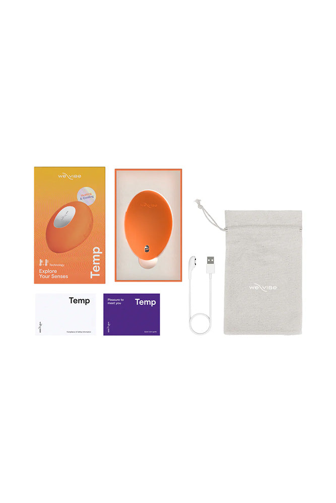 We-Vibe - Temp Heating & Cooling Lay-On Vibrator - Tangerine - Stag Shop