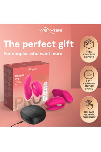 We-Vibe - Chorus Pro Advanced Dual Couples Vibrator - Pink - Stag Shop