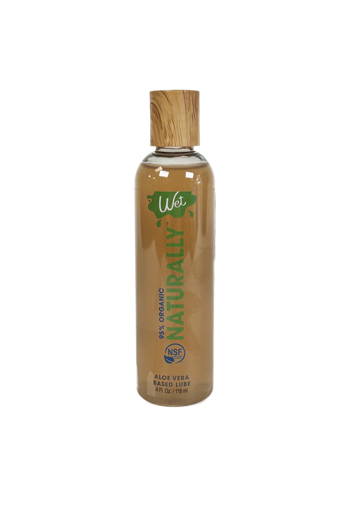 Wet - Natural 95% Organic Aloe Vera Based Lubricant - 4oz - Stag Shop