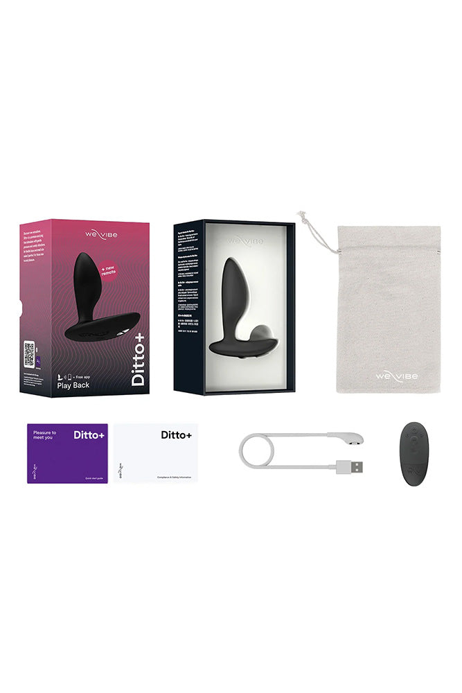 We-Vibe - Ditto + - Butt Plug - Black - Stag Shop