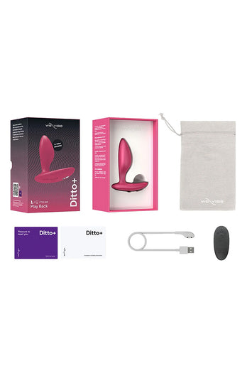 We-Vibe - Ditto + - Butt Plug - Pink - Stag Shop