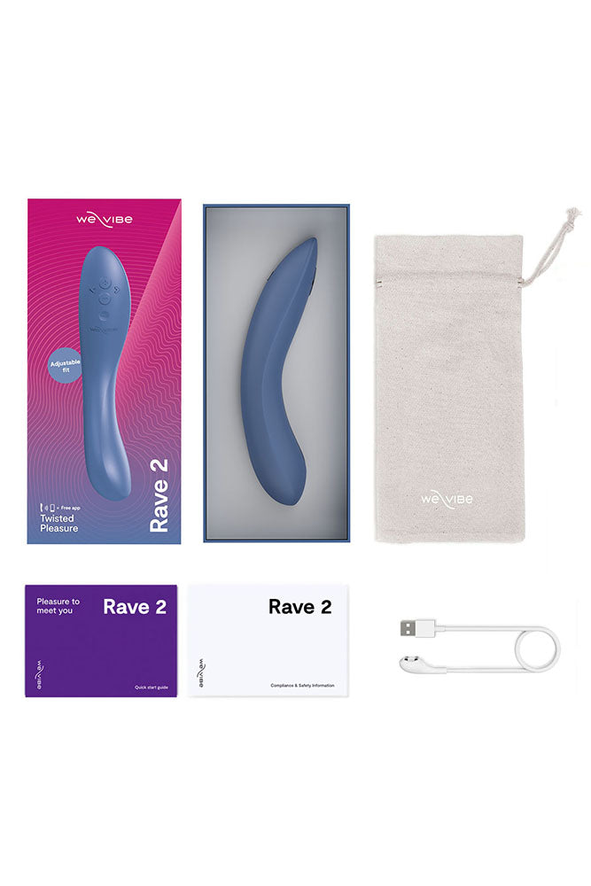 We-Vibe - Rave G 2 App Controlled G-Spot Vibrator - Blue - Stag Shop