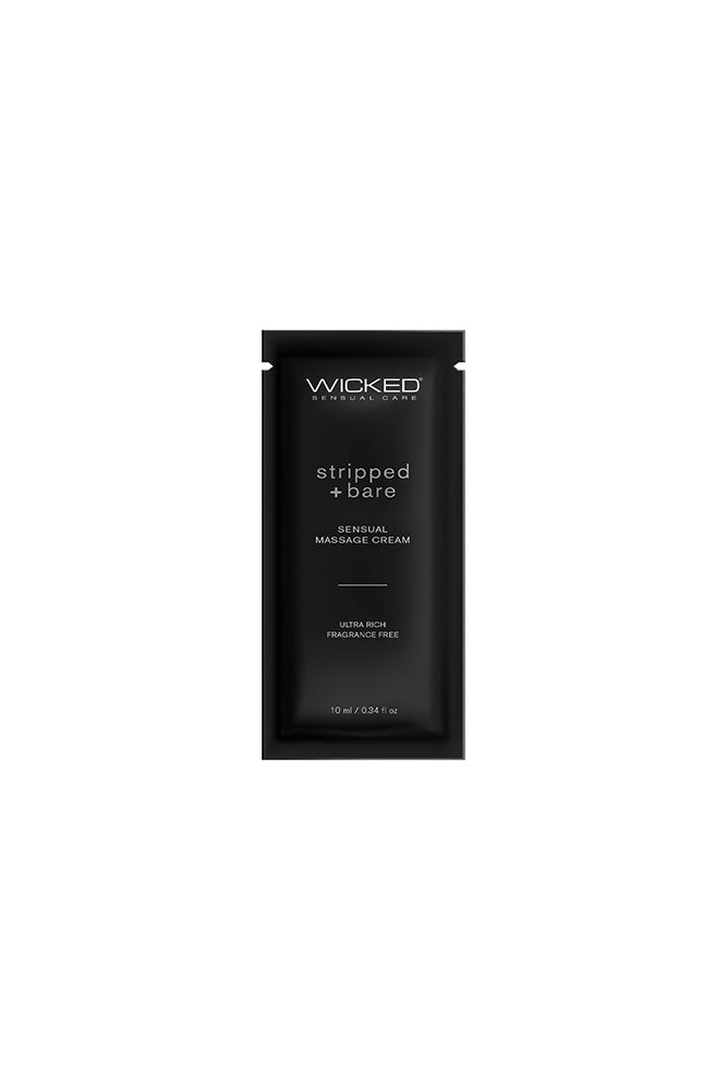 Wicked Sensual Care - Sensual Massage Cream - Stripped & Bare - Stag Shop